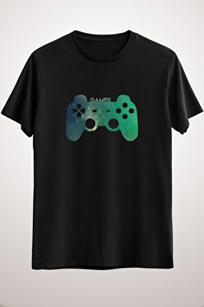Erkek Siyah Gamer Tee