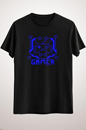 Erkek Siyah Blue Circuit Gamer