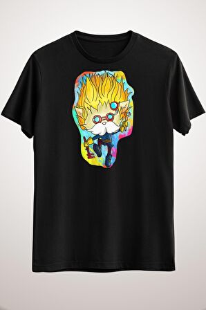 Erkek Siyah Heimerdinger Lol  T-Shirt