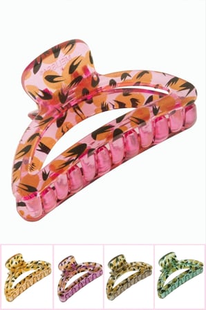 Çiçek Desenli Oval Mandal Toka 8 cm