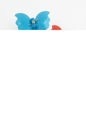 Çift Kanatlı Kelebek Renkli Mandal Toka 8 cm