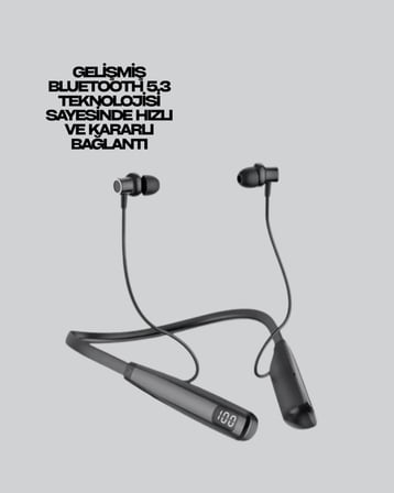 Bluetooth 5.3 Boyun Bantlı Kulaklık – Oyun ve Müzik Modu, SD Kart Desteği