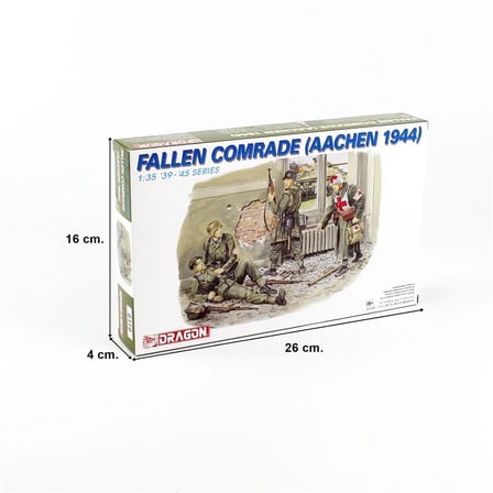 Dragon 6119, 1/35 Yere Düşmüş Yoldaş ve Asker Figürleri (Aachen1944) Maketi