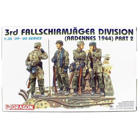 Dragon 6143, 1/35 3.Paraşütcü Timi (Ardennes 1944) Part2 Figür Maketi