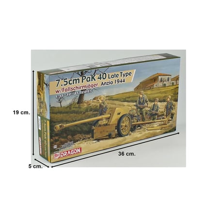 Dragon 6250, 1/35 7.5cm PaK 40 Geç Tip Çekili Top Ve Mürettebatı Plastik Maketi