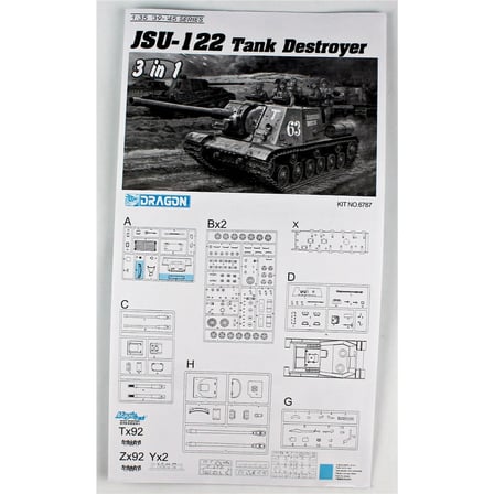 Dragon 6787, 1/35 JSU-122 VS Panzerjager Rus Tank Avcısı Plastik Maketi