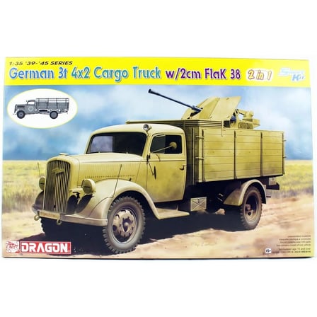 Dragon 6828 1/35 German 3t 4x2 Truck w/2cm FlaK 38 Askeri Araç Maketi