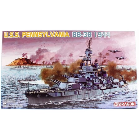 Dragon 7041, 1/700 USS Pennsylvania BB-38 (1944) Plastik Maketi