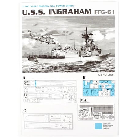 Dragon 7068, 1/700 U.S.S. Ingraham FFG-61 Maketi
