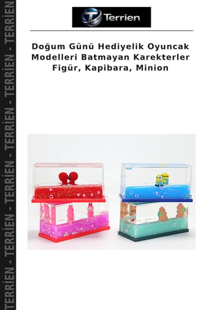 Doğum Günü Hediyelik Oyuncak Modelleri Batmayan Karekterler Figür, Kapibara, Minion