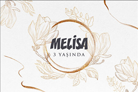 Çiçekler Temalı Doğum Günü Afişli - 35x50 Cm