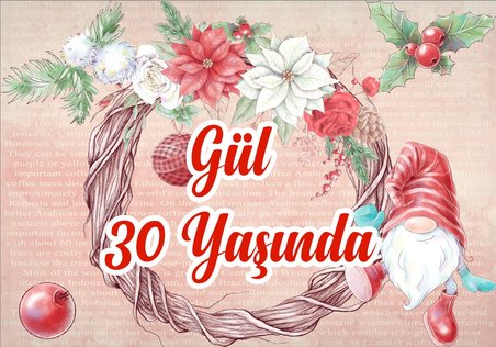 Yılbaşı Temalı Doğum Günü Afişi - 100x150 Cm