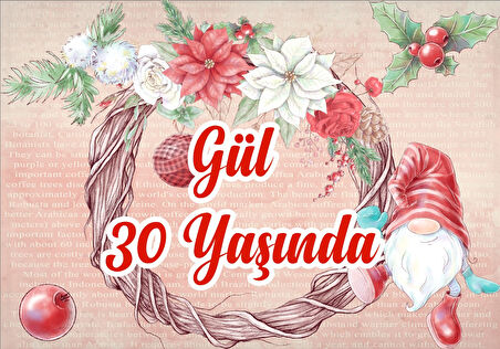 Yılbaşı Temalı Doğum Günü Afişi - 70x100 Cm