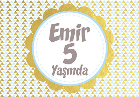 Gold Desenli Doğum Günü Afişi - 50x70 Cm