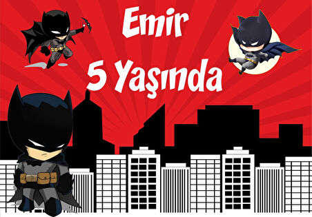Batman Temalı Doğum Günü Afişi - 50x70 Cm