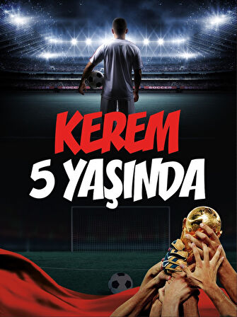 Futbol Temalı Doğum Günü Afişi - 35x50 Cm