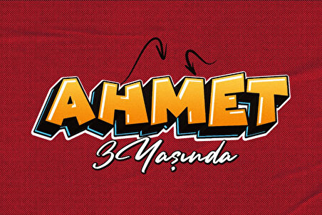 Grafiti Yazılı Doğuum Günü Afişi - 70x100 Cm