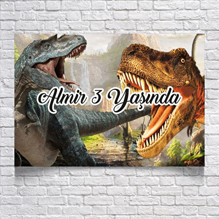 Dinazor T-Rex Temalı Doğum Günü Afişi 100X150 cm