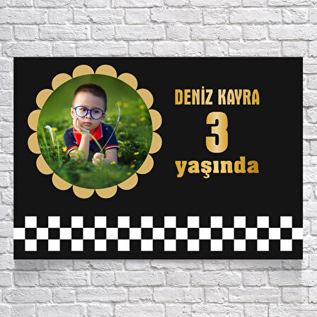 Yarış Temalı Doğum Günü Afişi 70X100 cm