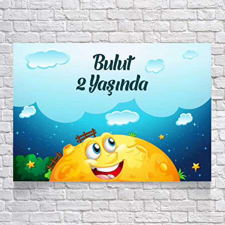 Güneş ve Gökyüzü Temalı Doğum Günü Afişi 100X150 cm