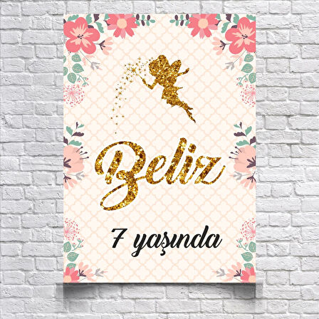 Peri Temalı Doğum Günü Afişi 35X50 cm