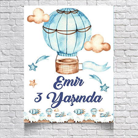Balon Temalı Doğum Günü Afişi 35X50 cm