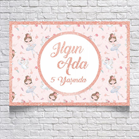 Balerin Temalı Doğum Günü Afişi 50X70 cm