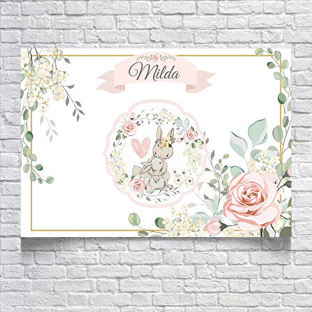 Tavşan Temalı Doğum Günü Afişi 70X100 cm