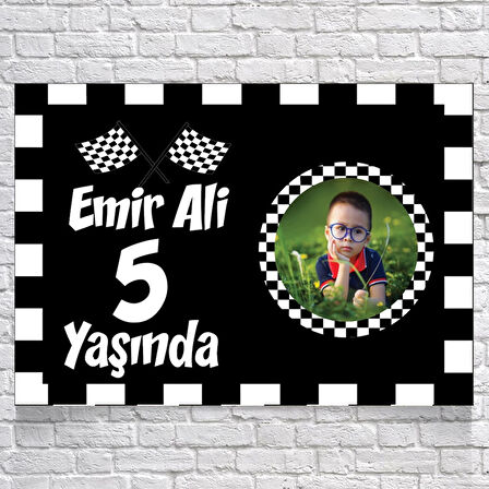 Yarış Temalı Doğum Günü Afişi 50X70 cm