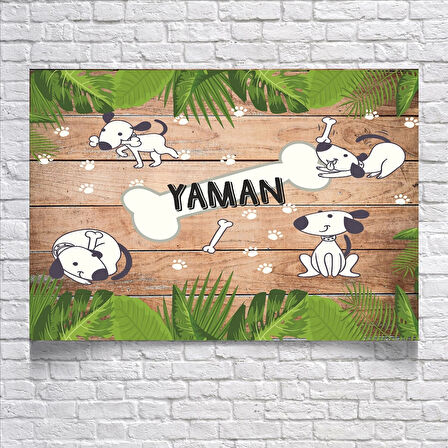 Sevimli Köpek Temalı Doğum Günü Afişi 35X50 cm