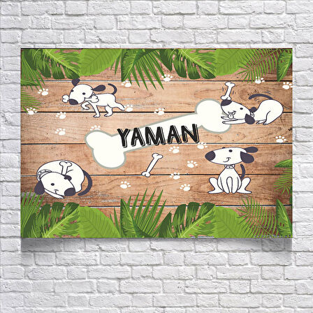 Sevimli Köpek Temalı Doğum Günü Afişi 50 x 70