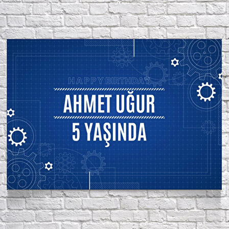 Mühendis Temalı Doğum Günü Afişi 35X50 cm