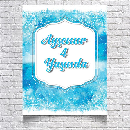 Kış Temalı Doğum Günü Afişi 50X70 cm