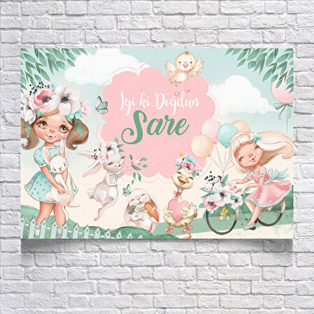 Bisiklet Temalı Doğum Günü Afişi 35X50 cm