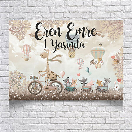 Sevimli Hayvanlar Doğum Günü Afişi 50 x 70