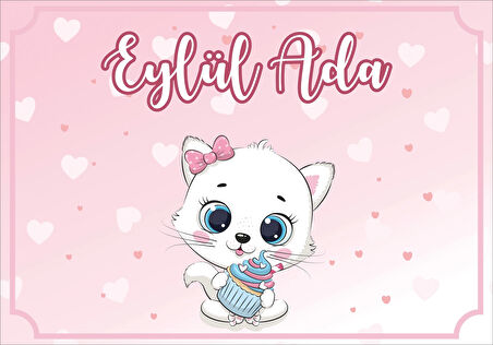 Kedi Teamlı Doğum Günü Afişi 70X100 cm