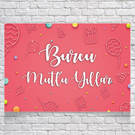 Balon Temalı Doğum Günü Afişi 50X70 cm