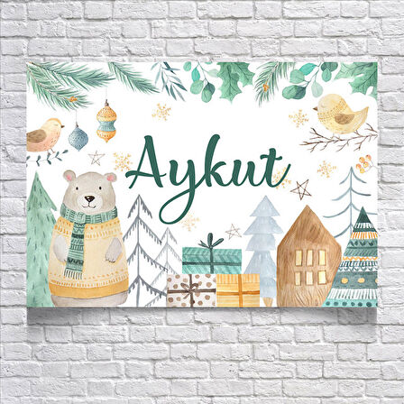 Sevimli Ayıcık Temalı Doğum Günü Afişi 70 x 100