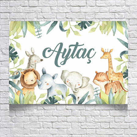 Safari Temalı Doğum Günü Afişi 50X70 cm