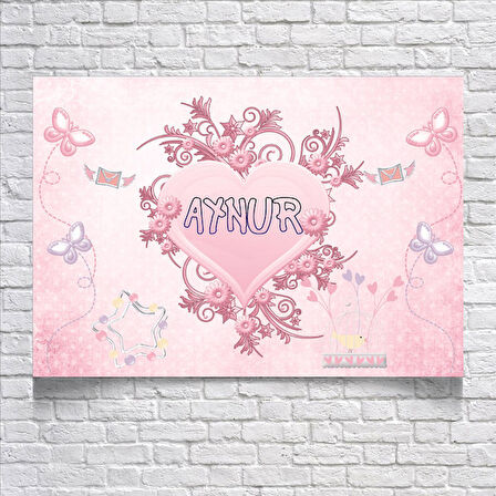 Kalp Temalı Doğum Günü Afişi 35X50 cm