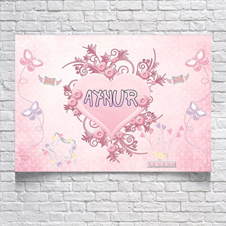 Kalp Temalı Doğum Günü Afişi 50X70 cm