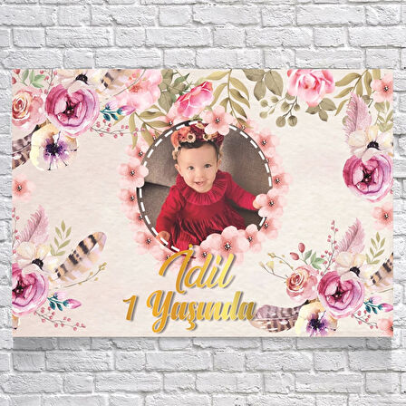 ÇiçekTemalı Doğum Günü Afişi 70X100 cm