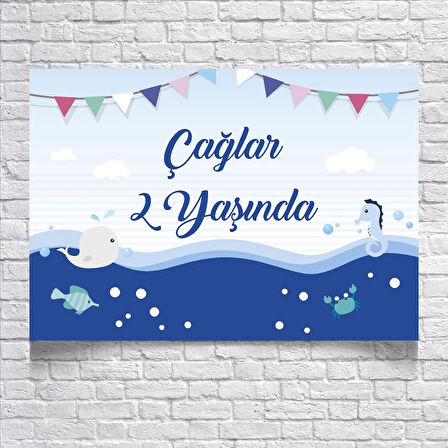 Deniz Temalı Doğum Günü Afişi 70x100 Cm