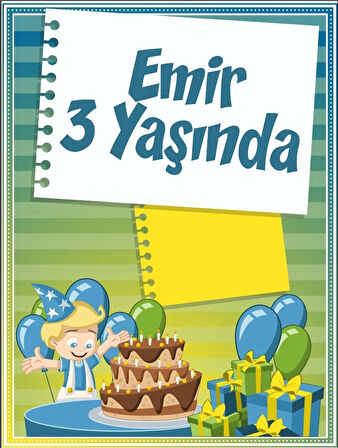 Pasta Temalı Doğum Günü Afişi 70X100 cm