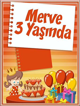 Pasta Temalı Doğum Günü Afişi 50X70 cm