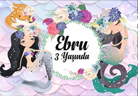 Unicorn Temalı Doğum Günü Afişi 35X50 cm