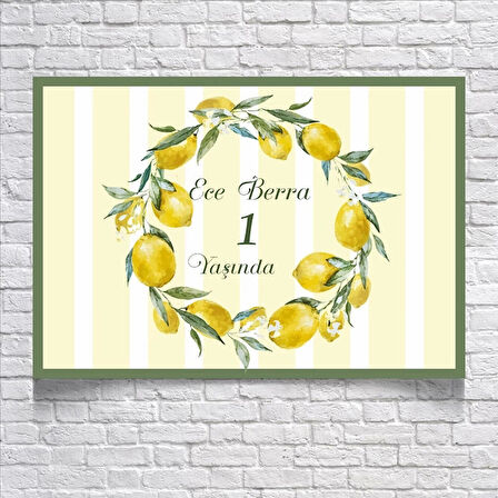 Limon Temalı Doğum Günü Afişi 50x70 Cm