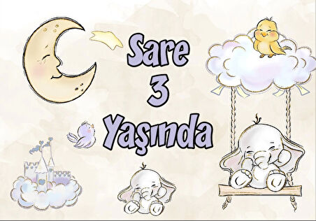 Dinozorlar Temalı Doğum Günü Afişi 100X150 cm