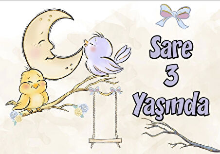 Sevimli Hayvanlar Temalı Doğum Günü Afişi 70X100 cm