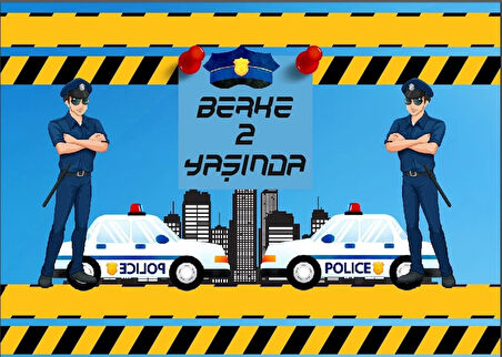 Mor Çiçek Temalı Doğum Günü Afişi 50X70 cm